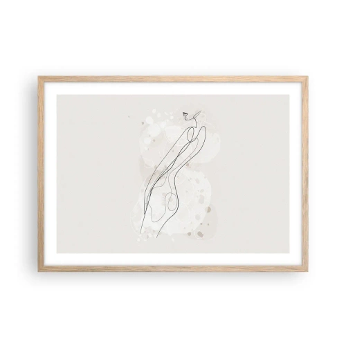 Plakát v rámu světlý dub - Zabloudit pohledem - 70x50 cm