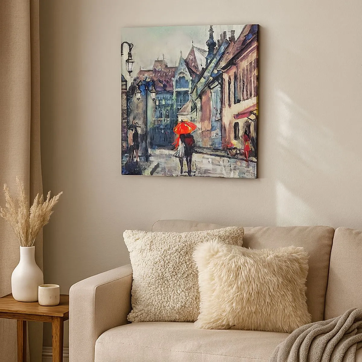 Obraz na plátně - Déšť pro dva - 30x30 cm