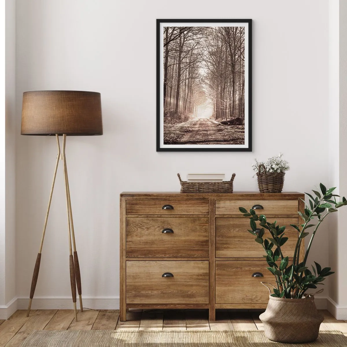 Plakát v černém rámu - Lesní katedrála - 61x91 cm