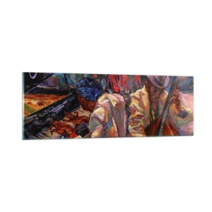 Obraz na skle - V jednom rytmu - 90x30 cm