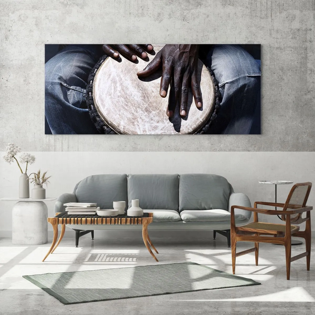 Obraz na skle - Žijte ve svém rytmu - 100x40 cm