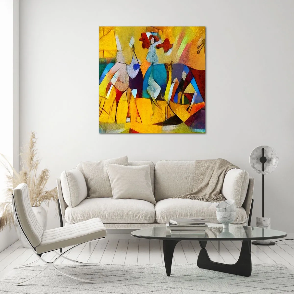 Obraz na skle - Slunce - život - radost - 40x40 cm