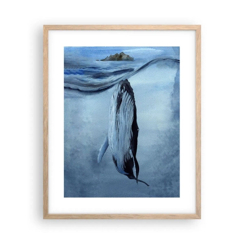 Plakát v rámu světlý dub - Dva světy severu - 40x50 cm