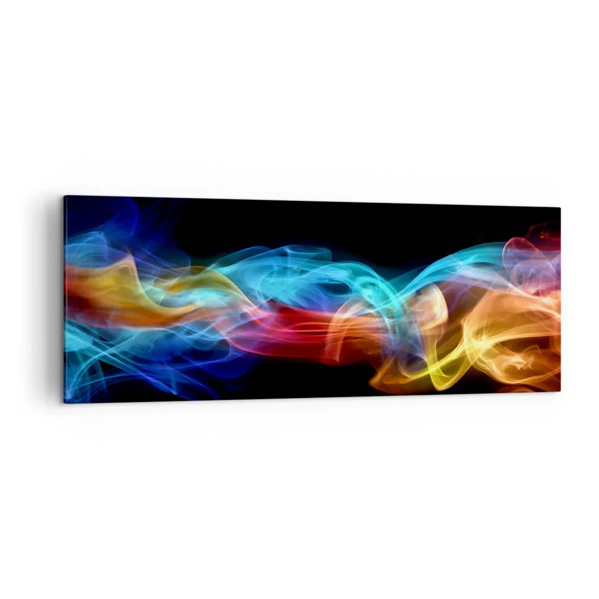 Obraz na plátně - Duhový tanec mlhy - 140x50 cm