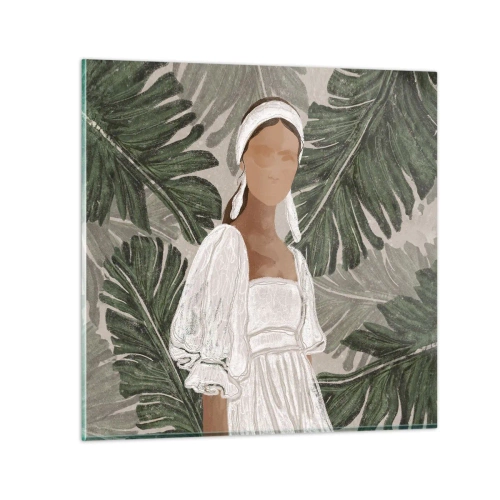 Obraz na skle - Exotický portrét - 70x70 cm