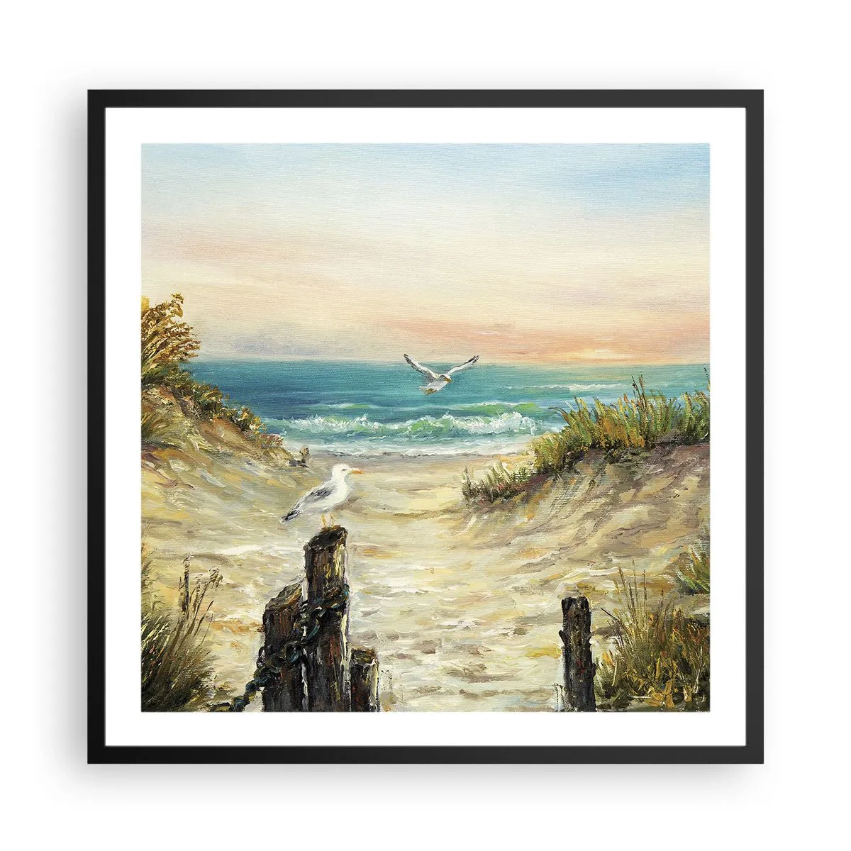 Plakát v černém rámu - Bezvětří a samota - 60x60 cm