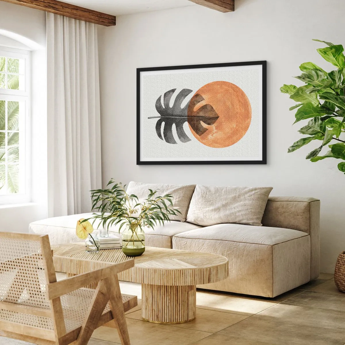 Plakát v černém rámu - Vždy slunce - 70x50 cm