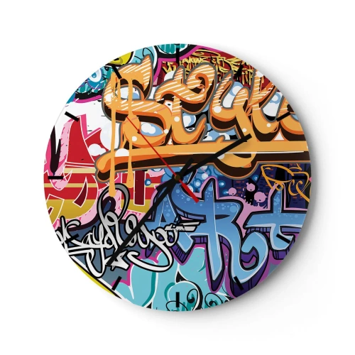 Nástěnné hodiny - Nástěnné malby, nástěnné malby, nástěnné malby… - 40x40 cm