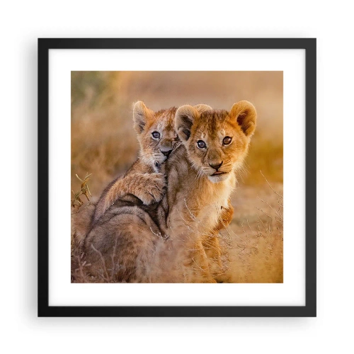 Plakát v černém rámu - Nevyrušovat! Hrajme si - 40x40 cm