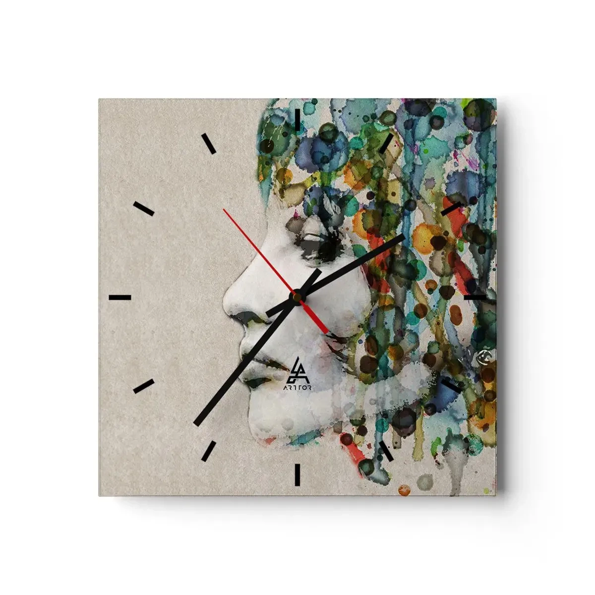 Nástěnné hodiny - Vynořila se z šedi - 30x30 cm
