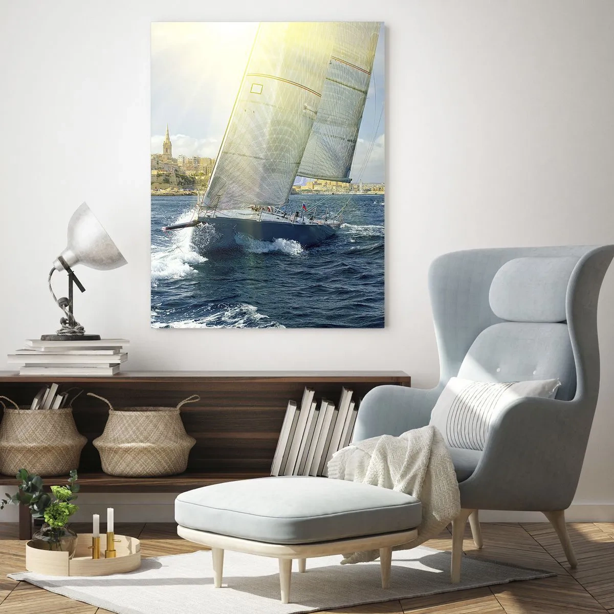 Obraz na skle - Čas odjet z města - 50x70 cm