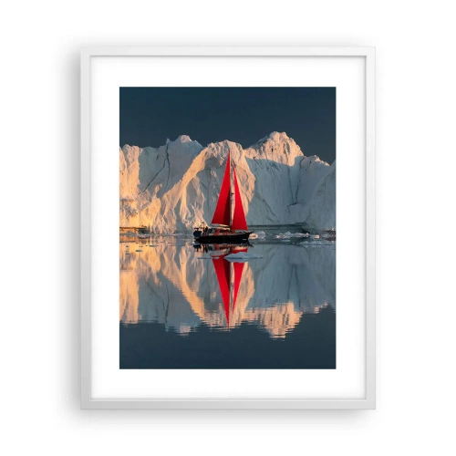 Plakát v bílém rámu - Na okraji světa - 40x50 cm