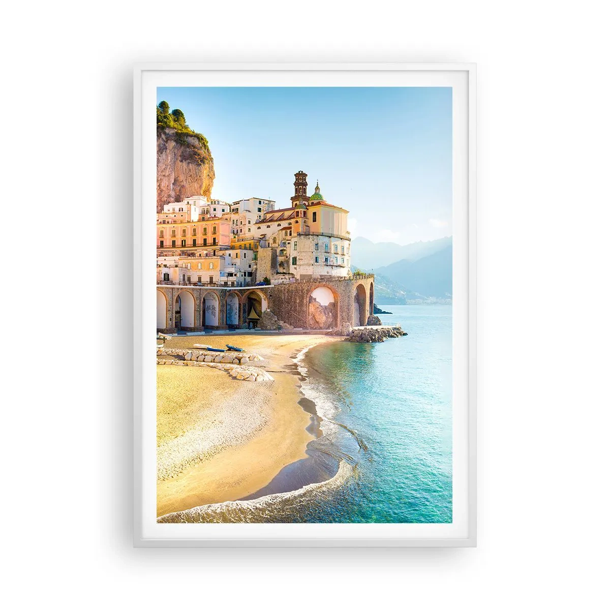 Plakát v bílém rámu - Výjimečné město - 70x100 cm