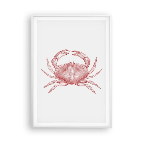 Plakát v bílém rámu - Krab nad kraby - 70x100 cm