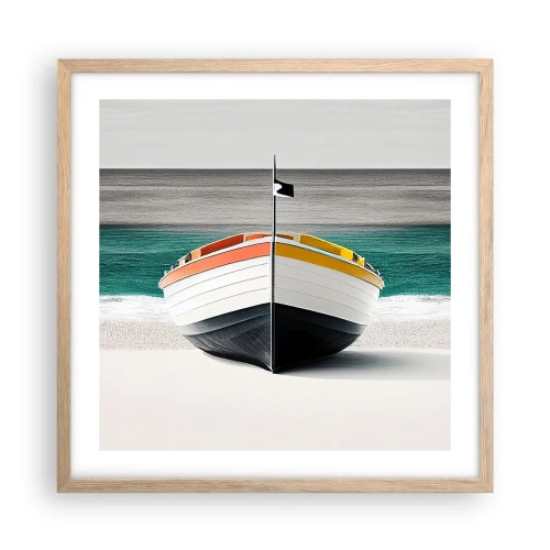 Plakát v rámu světlý dub - Na správném místě - 50x50 cm