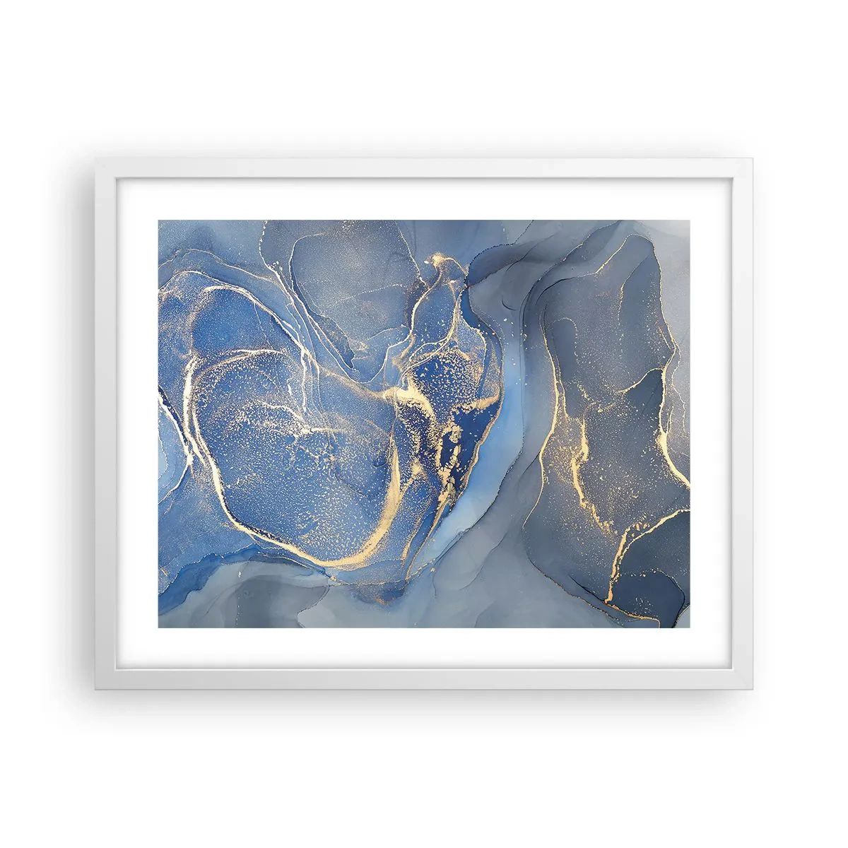 Plakát v bílém rámu - Zlatý prach - 50x40 cm