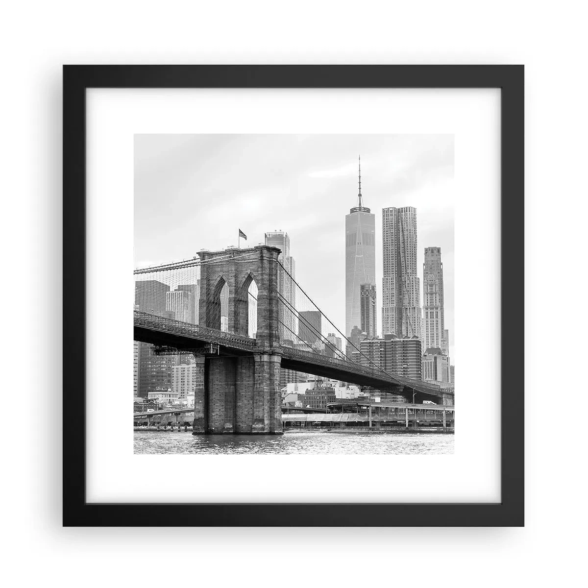 Plakát v černém rámu - Newyorské zázraky - 30x30 cm