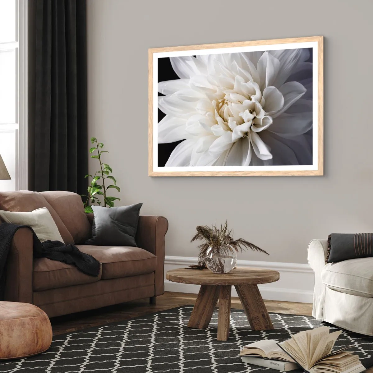 Plakát v rámu světlý dub - Dopoledne s nevěstou - 91x61 cm