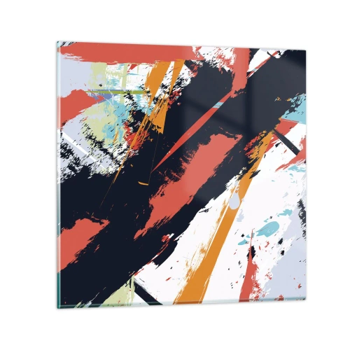 Obraz na skle - Dynamická kompozice - 70x70 cm