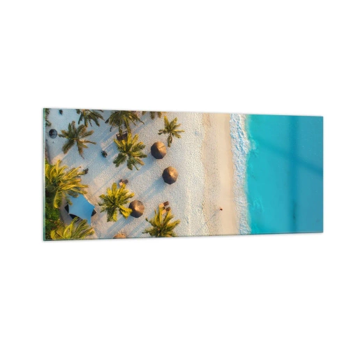Obraz na skle - Vítej v ráji - 100x40 cm