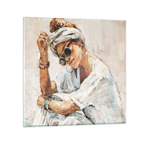 Obraz na skle - Portrét v plném slunci - 60x60 cm