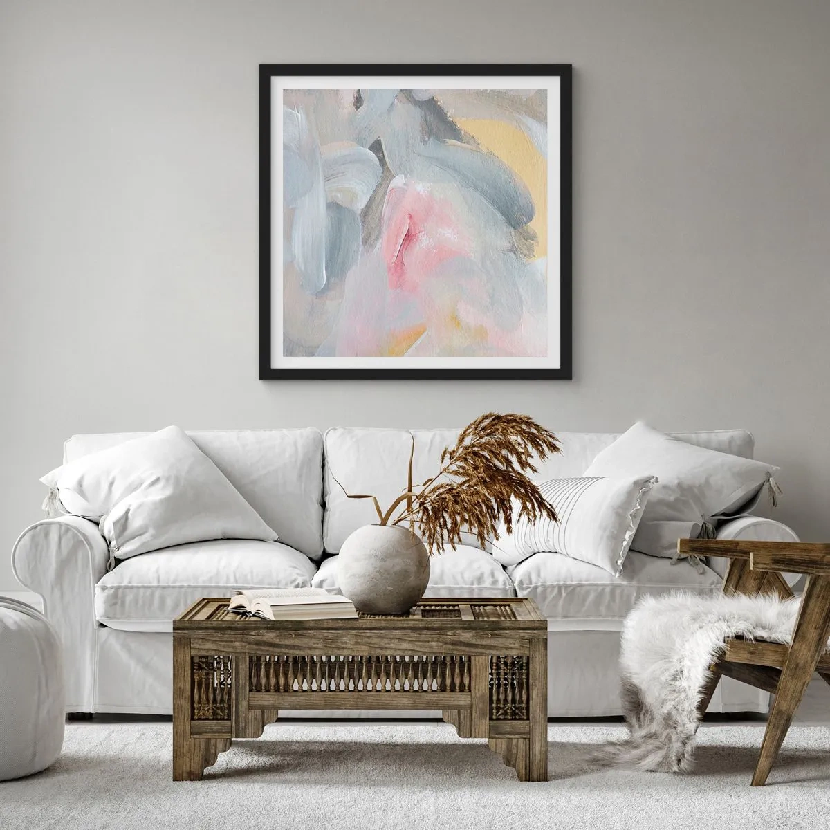 Plakát v černém rámu - V pastelovém světě - 60x60 cm