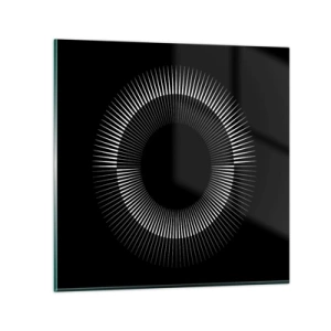 Obraz na skle - Černé slunce - 50x50 cm