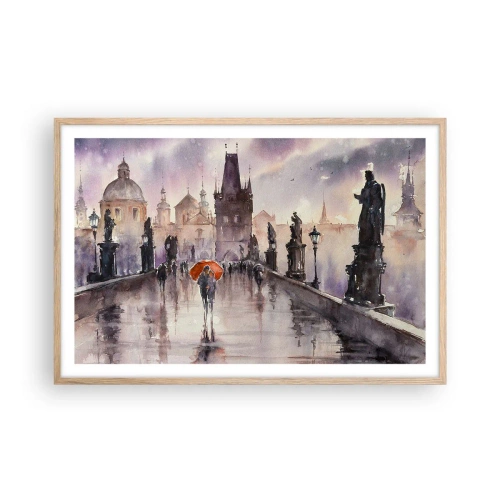 Plakát v rámu světlý dub - Lidé se nemění - 91x61 cm