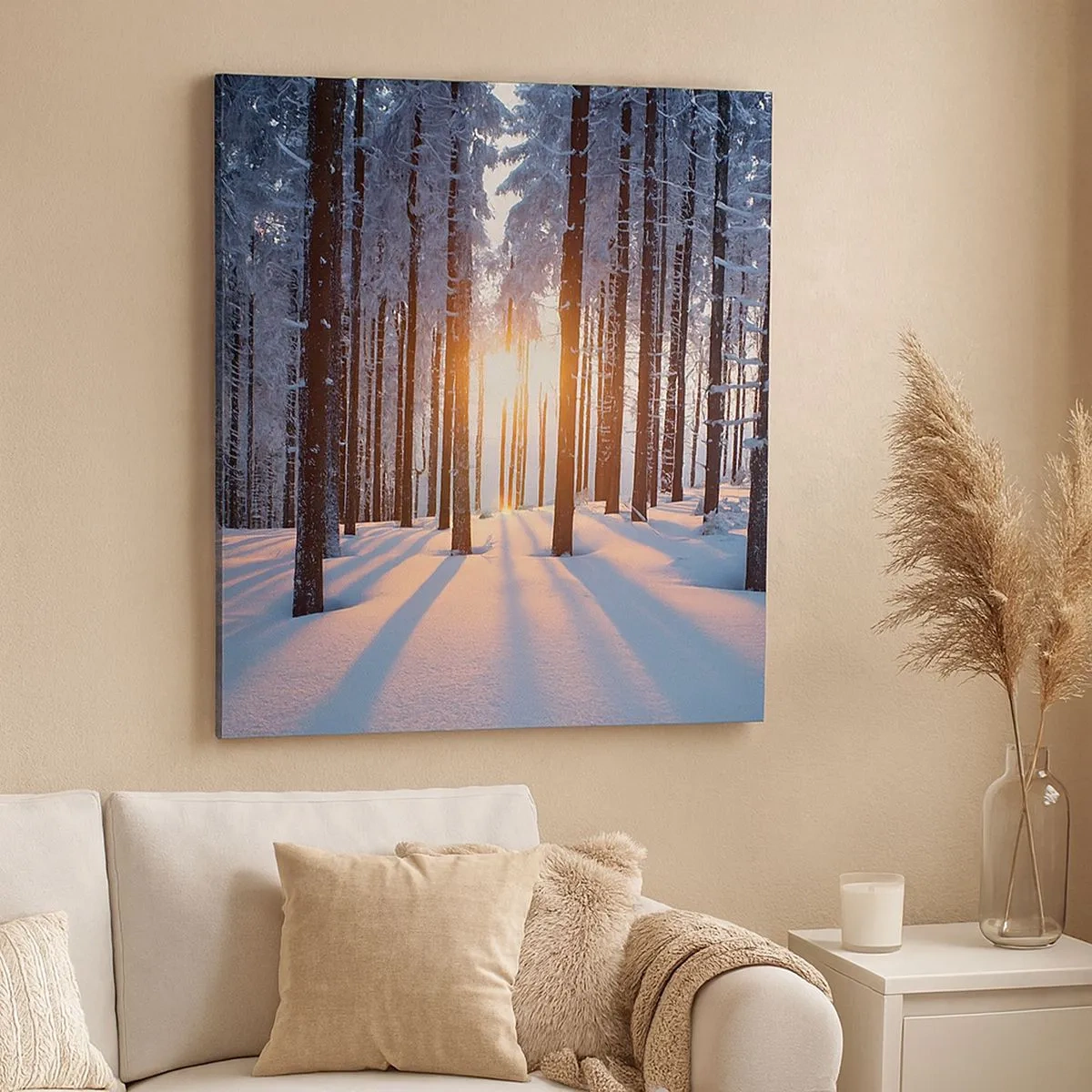 Obraz na plátně - Jasně černé na bílém - 30x30 cm