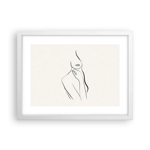 Plakát v bílém rámu - Vlna melancholie - 40x30 cm