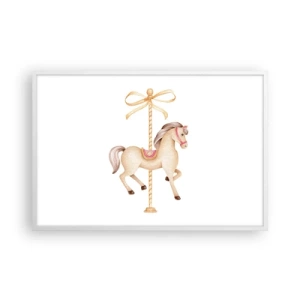 Plakát v bílém rámu - Elegantním klusem - 91x61 cm