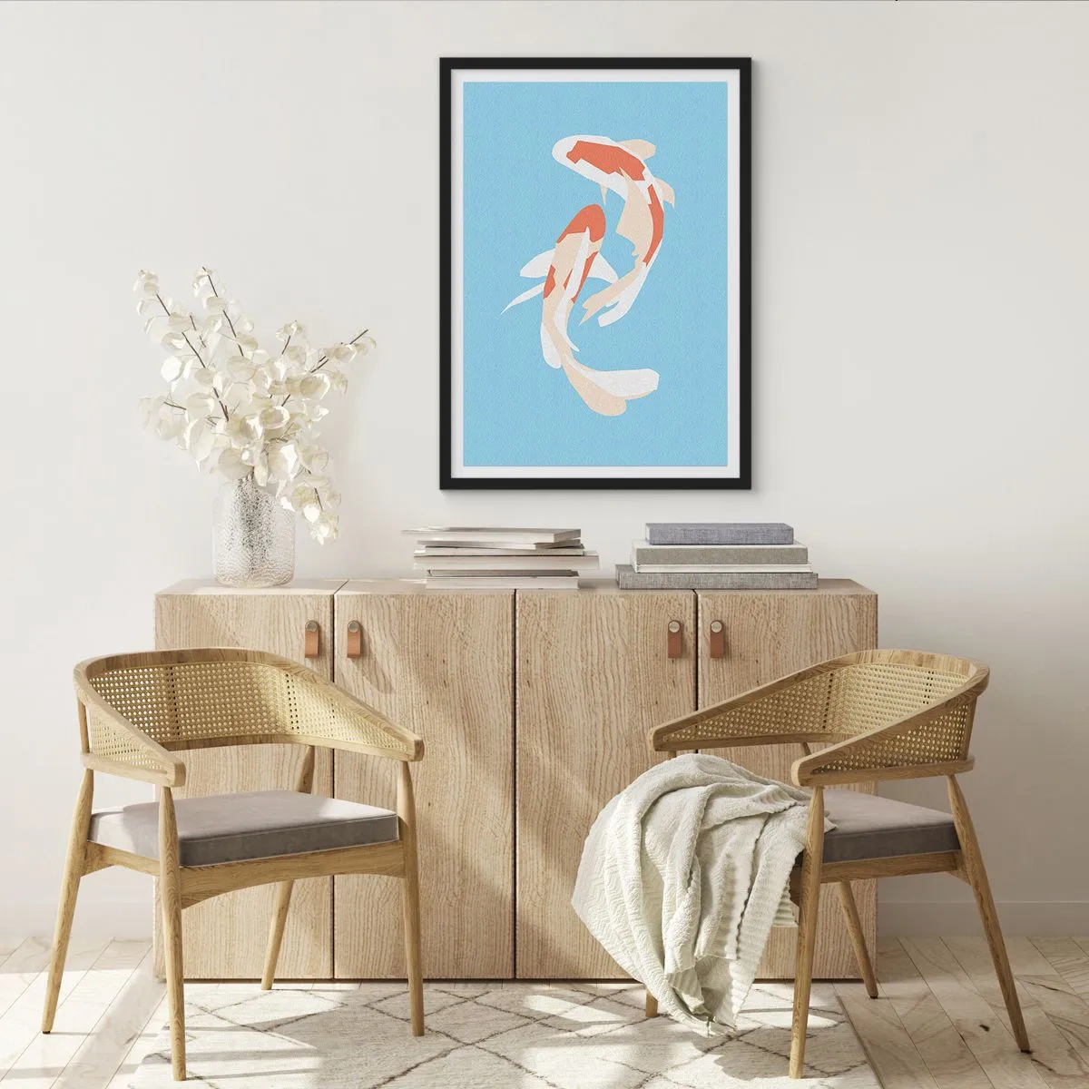 Plakát v černém rámu - Spontánní synchronizované plavání - 30x40 cm