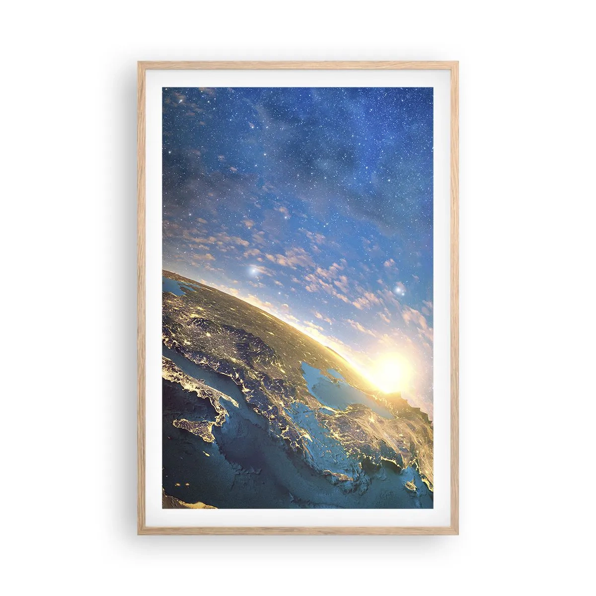 Plakát v rámu světlý dub - Podívejme se na sebe s odstupem - 61x91 cm