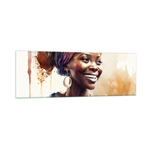 Obraz na skle - Africká královna - 90x30 cm
