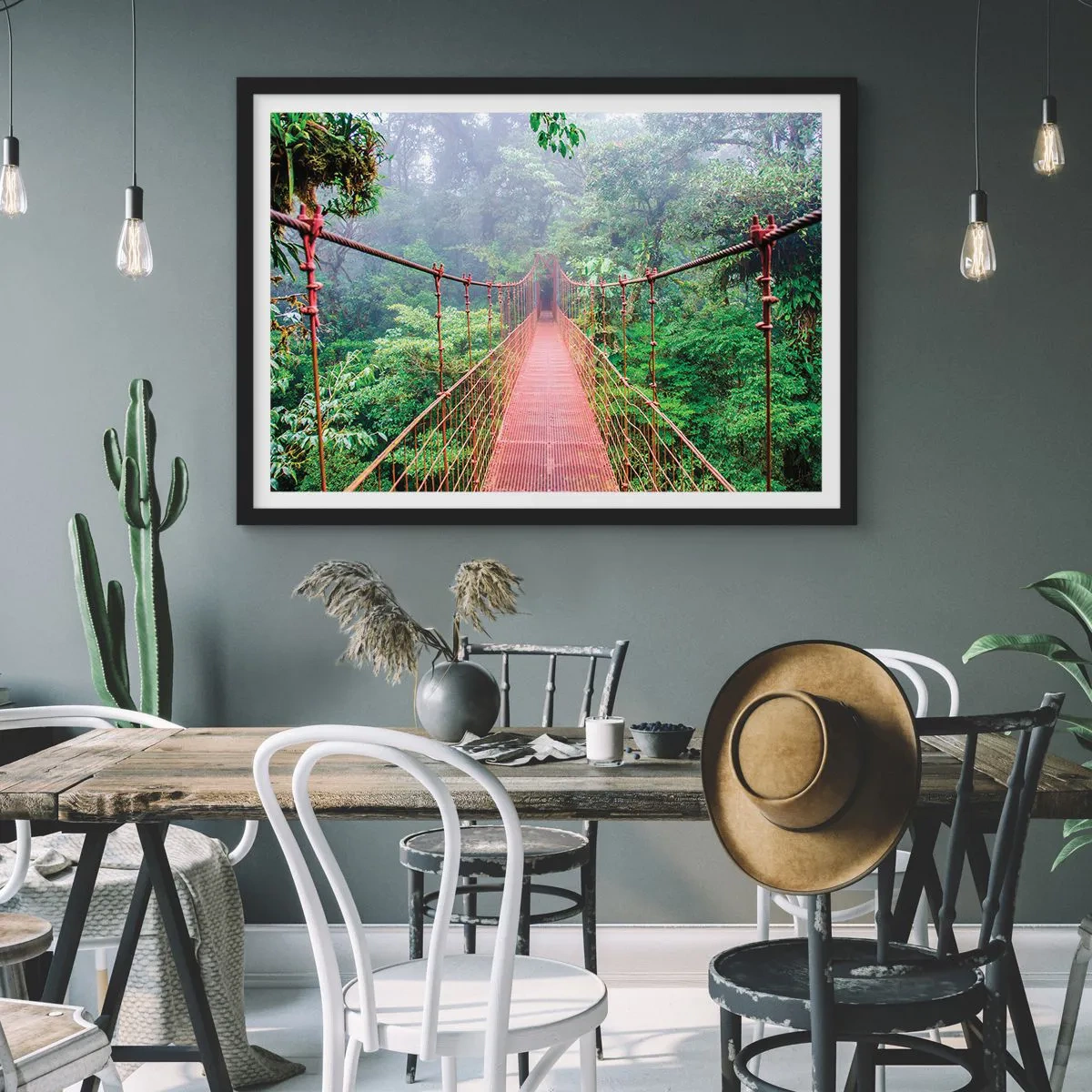 Plakát v černém rámu - Zavěšený nad korunami - 70x50 cm