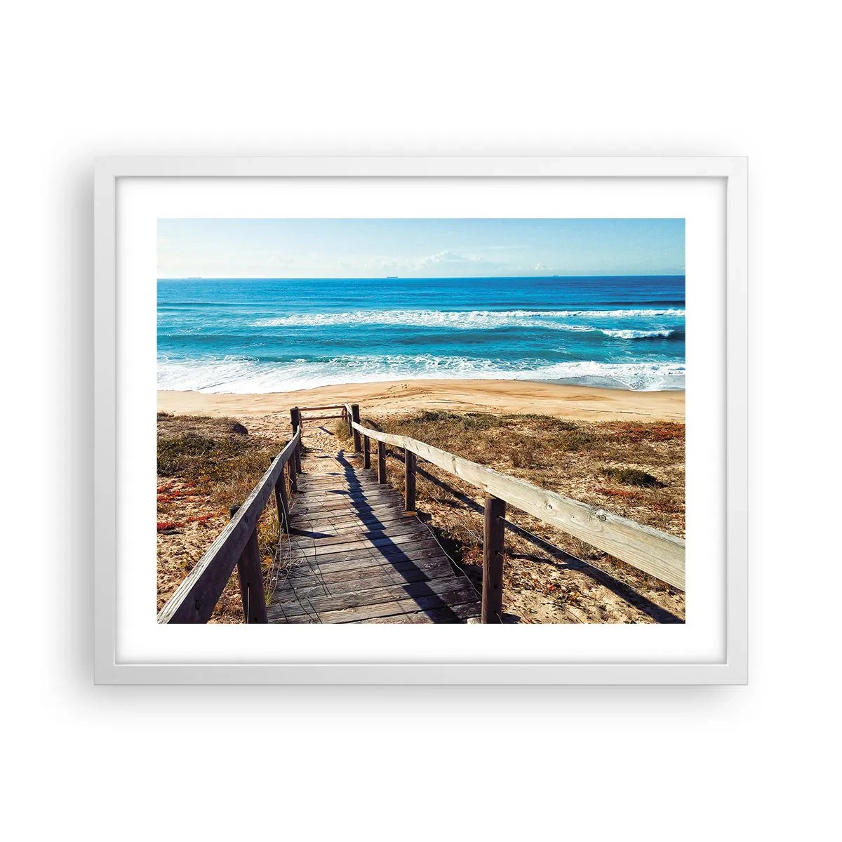 Plakát v bílém rámu - Běž! - 50x40 cm