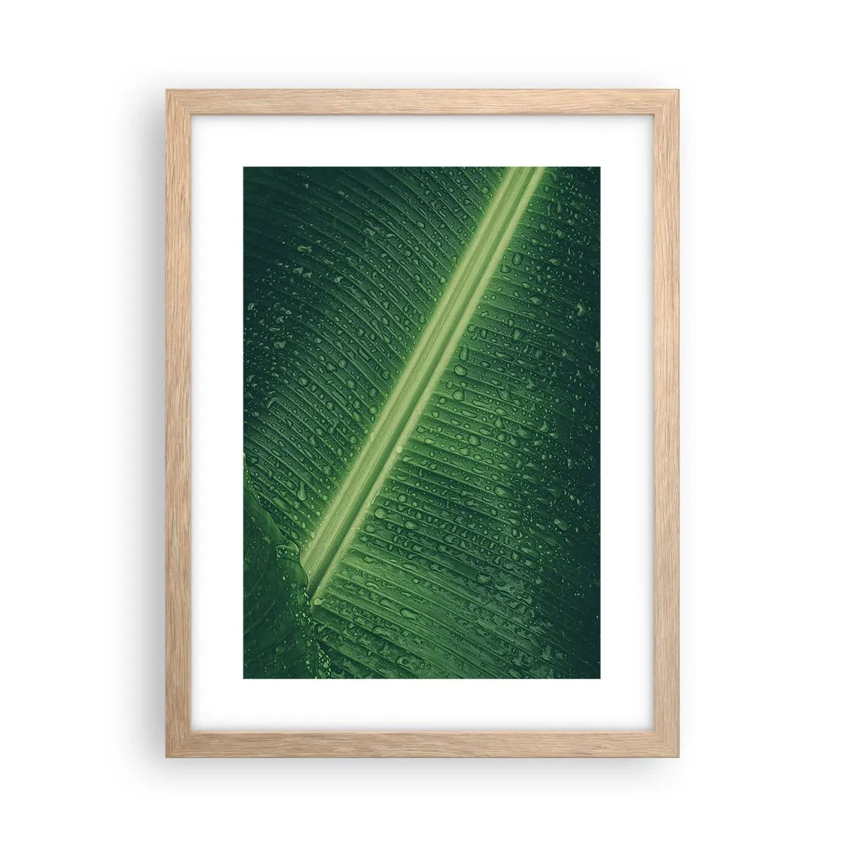 Plakát v rámu světlý dub - Struktura zelené - 30x40 cm