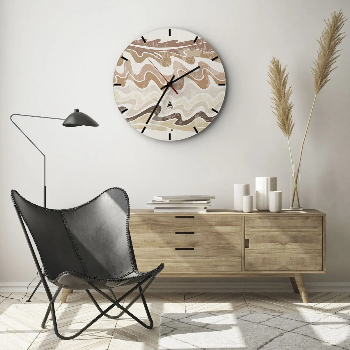 Nástěnné hodiny - Dobrá energie – dobré emoce - 40x40 cm