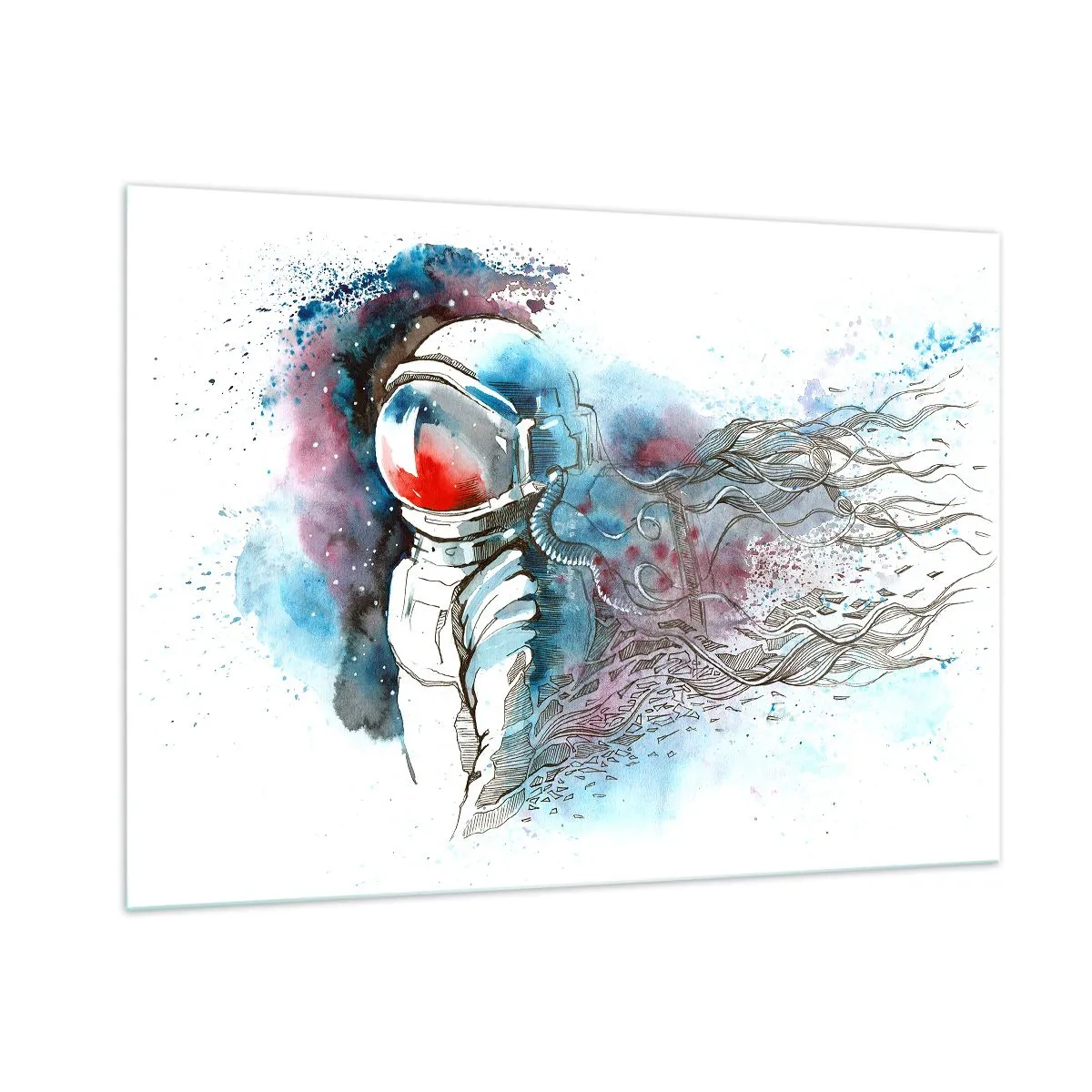 Obraz na skle - Sám s vesmírem - 100x70 cm