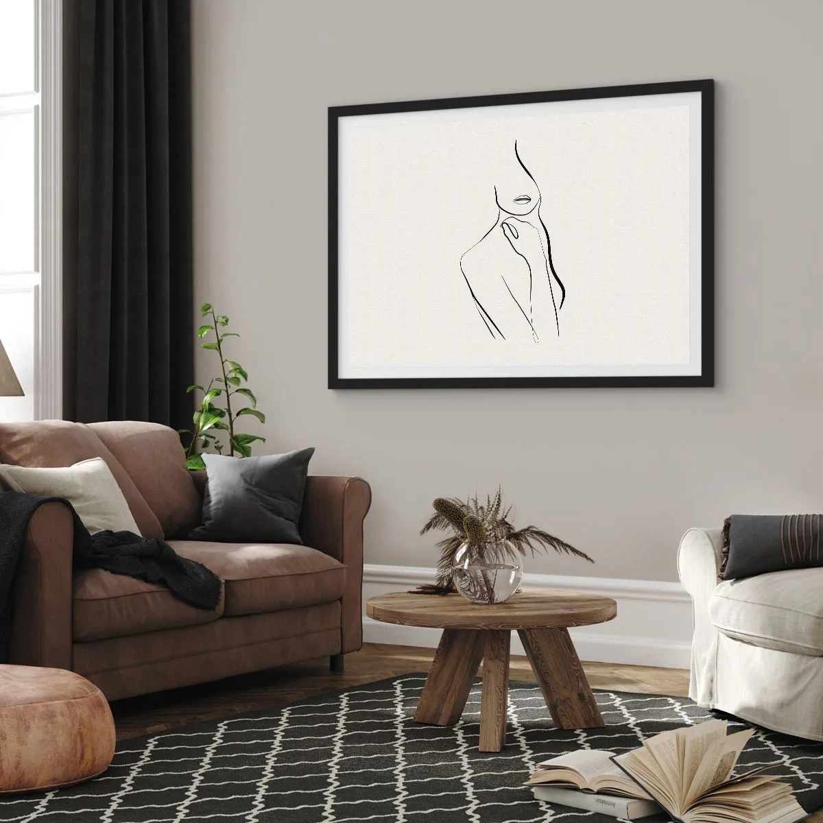 Plakát v černém rámu - Vlna melancholie - 91x61 cm