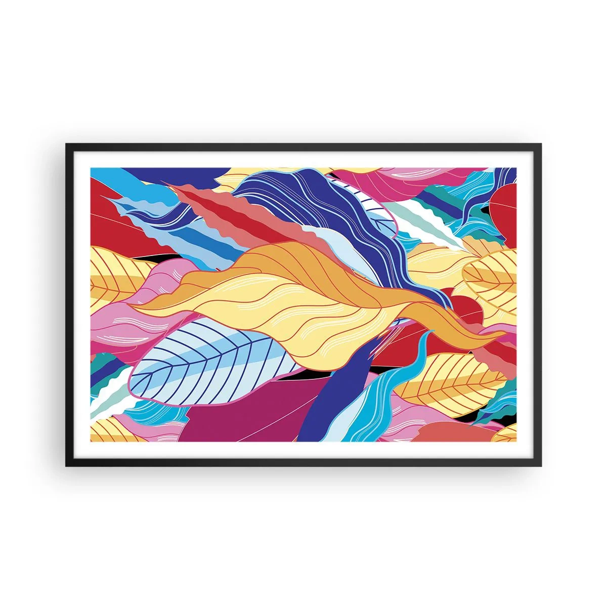 Plakát v černém rámu - Barevný nepořádek - 91x61 cm