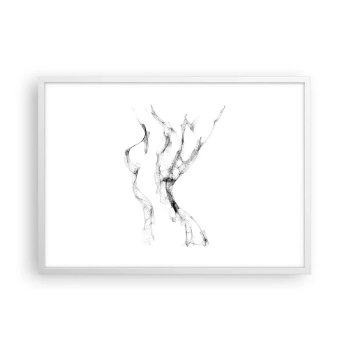Plakát v bílém rámu - Krásná a silná - 70x50 cm