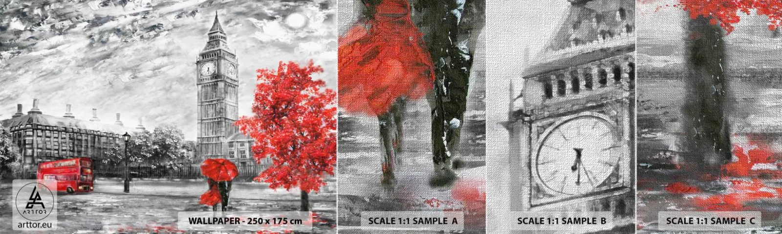 Vzor Fototapety Premium Canvas - Vzrušující den - Město, Londýn, Architektura - 100x30 cm