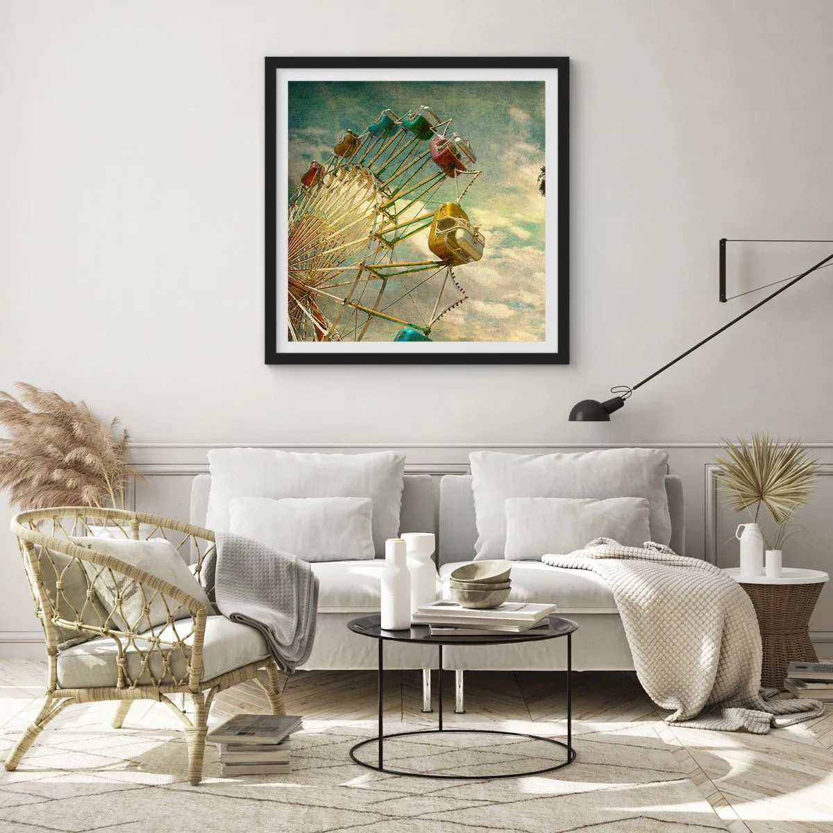 Plakát v černém rámu - Bude, bude zábava… - 50x50 cm