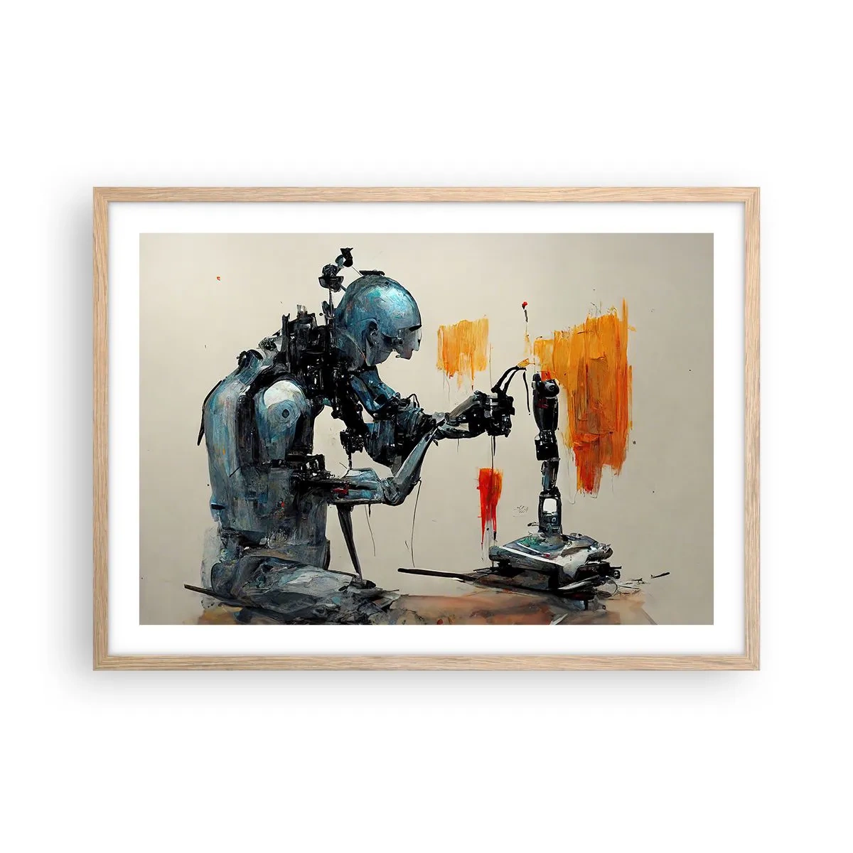 Plakát v rámu světlý dub - Už zítra… - 70x50 cm
