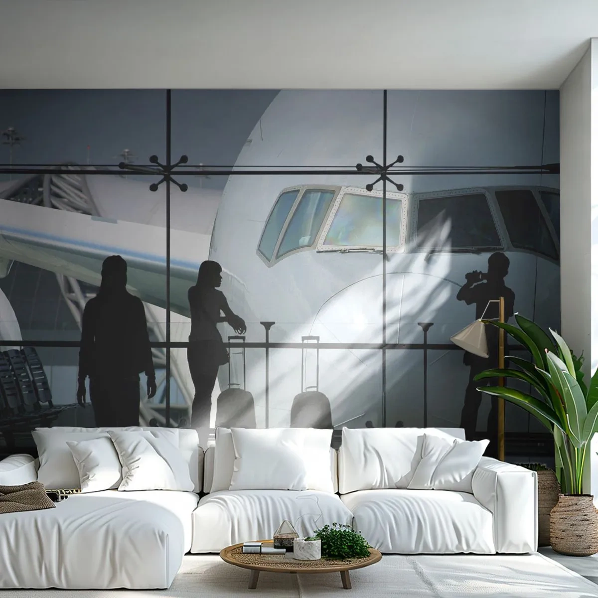 Fototapeta Premium Canvas - Vis a vis na letišti - Letadlo, LETIŠTĚ, Cestování - 250x175 cm