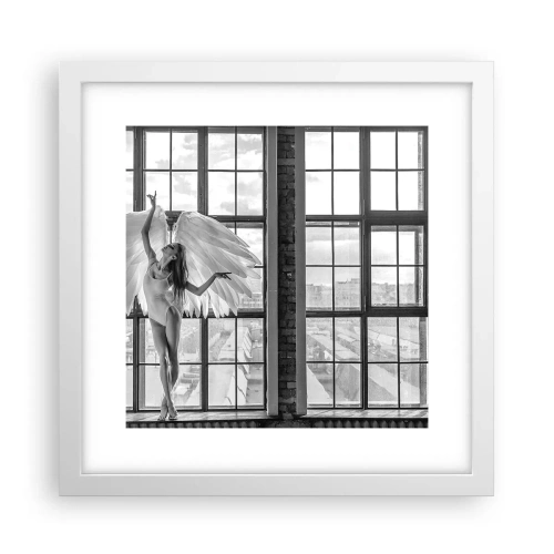 Plakát v bílém rámu - Město andělů? - 30x30 cm