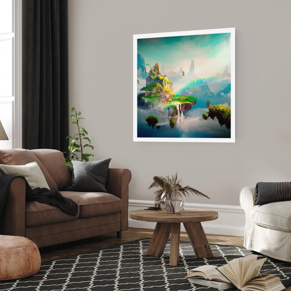 Plakát - Uprostřed nebe - šťastné ostrovy - 60x60 cm