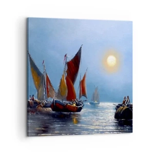 Obraz na plátně - Noční rybolov - 60x60 cm