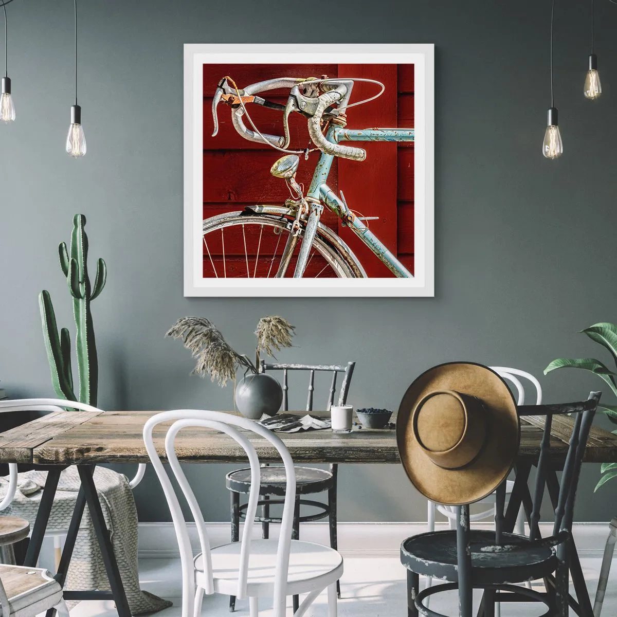 Plakát v bílém rámu - Stvořený pro vítězství - 30x30 cm